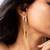 Dazzling high gold crystal safety pin earrings