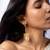 High gold pearl drop statement earrings