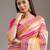Multicolor Leheriya Printed Embroidered Border Tabby Silk blend Saree