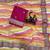 Multicolor Leheriya Printed Embroidered Border Tabby Silk blend Saree