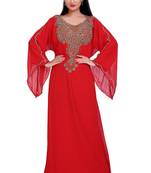 Glamorous Red Designer Stitched Kaftan with Heavy Golden Handwork Embroidery – Party & Wedding Wear