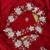 Red cutdana Pearls And Sequins Work Crush Saree
