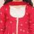 Red embroidered silk kurti with sharara set for girls