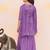 Purple embroidered silk kurti with sharara set for girls