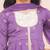 Purple embroidered silk kurti with sharara set for girls