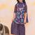 Blue printed cotton naaz kurti sharara set for girls