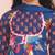 Blue printed cotton naaz kurti sharara set for girls