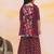 Wine printed cotton naaz kurti sharara set for girls