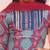 Blue-multi printed cotton kurti with pants and dupatta for girls