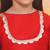 Red plain silk jacquard pattu pavdai for girls