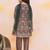 Green-multi printed cotton kurti with pants and dupatta for girls