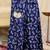 Navy printed cotton jaltarang top palazzo set for girls
