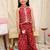 Maroon printed cotton jaltarang top palazzo set for girls