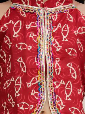 Maroon printed cotton jaltarang top palazzo set for girls 4