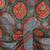 Green-multi printed cotton floral jacket with motif printed kurta and dhoti set for boys