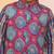 Blue-multi printed cotton floral jacket with motif printed kurta and dhoti set for boys