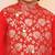 Red printed jacquard attached jacket silk kurta set for boys