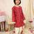 Maroon printed cotton jaltarang kurta dhoti set for boys