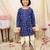 Navy printed cotton jaltarang kurta dhoti set for boys