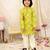 Green printed cotton jungle jam kurta pyjama set for boys