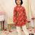 Maroon printed cotton jungle jam kurta pyjama set for boys