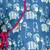 Blue printed cotton jungle jam kurta pyjama set for boys