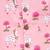 Pink printed cotton nandi motif jacket kurta set for boys