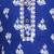 Blue printed cotton floral tiny threads kurta pajama set for boys
