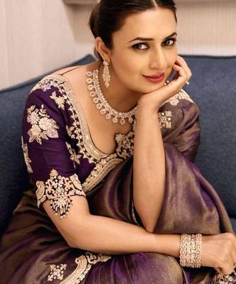 mauve shiny fendy satin silk blend saree 2