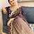 mauve shiny fendy satin silk blend saree