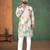 White, heavy rayon with tiger & floral digital print, trendy wildlife-themed kurta with white pajama