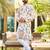 Off-white, heavy rayon with multi-color bird & deer digital print, festive kurta with white pajama