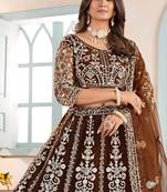 brown Designer Wedding Lehenga Choli