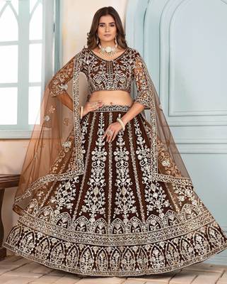 brown Designer Wedding Lehenga Choli 2