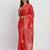red pure banarasi silk blend saree 