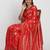 red pure banarasi silk blend saree 