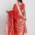 red pure banarasi silk blend saree 