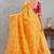 Elegant yellow traditional saree with pink blouse