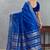 Royal blue art silk saree with silver zari detailing