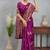 Magenta art silk saree with intricate golden zari work