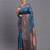 Navy blue banarasi silk blend saree with copper zari woven pallu