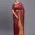 Maroon banarasi silk blend saree with copper zari woven pallu
