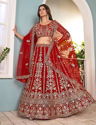 red Designer Wedding Lehenga Choli 2