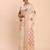 off white linen cotton saree with woven pallu butta work and tassels