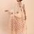 off white linen cotton saree with woven pallu butta work and tassels