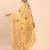 yellow linen cotton saree with woven pallu butta work and tassels