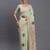 light green linen cotton saree with woven pallu butta work and tassels