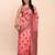 peach linen cotton patola saree with blouse piece