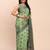 light green linen cotton patola saree with blouse piece