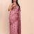 pink linen cotton patola saree with blouse piece